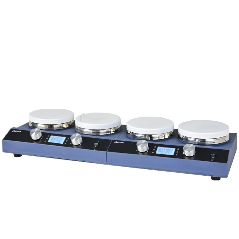 จอแสดงผลดิจิตอล 2000 รอบต่อนาทีกันน้ำ IP42 เครื่องทำความร้อนในห้องปฏิบัติการเครื่องกวนแม่เหล็ก 300 ° ซี