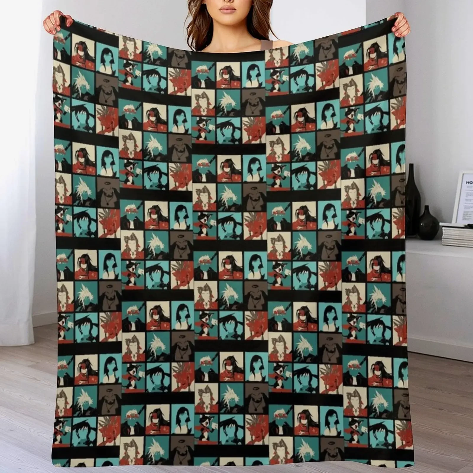 

Fantasy Final Seven Throw Blanket valentine gift ideas Luxury Designer Luxury Throw Luxury Brand Blankets