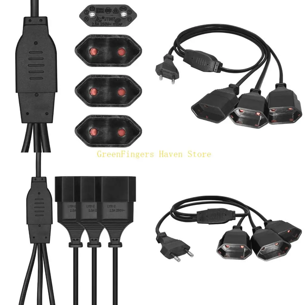 

F68D Гибкие вилки типа «папа-мама» удлинитель кабеля 4,0 мм решают проблему нехватки розеток для обеспечения безопасности