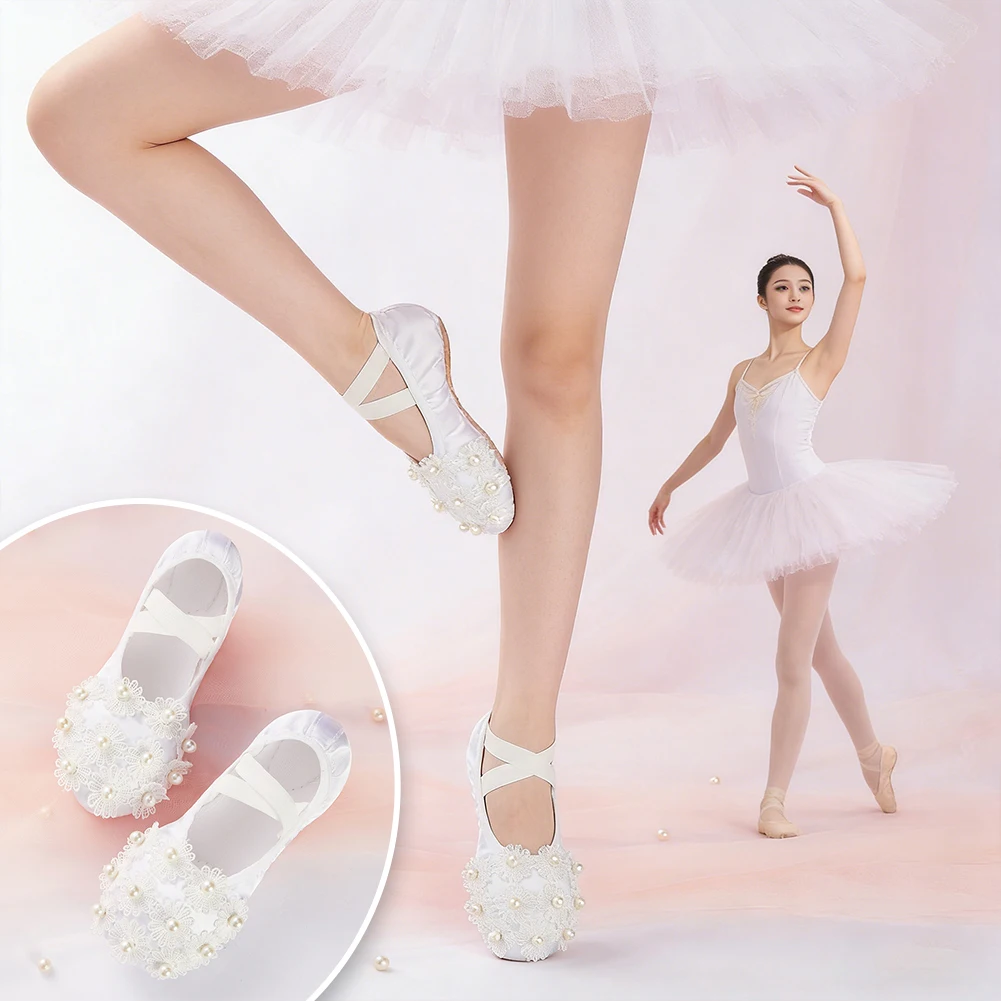 

1Pair Girls Ballet Shoes Soft Sole Dance Princess Elsa Practise Ballerina Shoes Woman Gymnastics Purple Blue Shoes Size 25-33