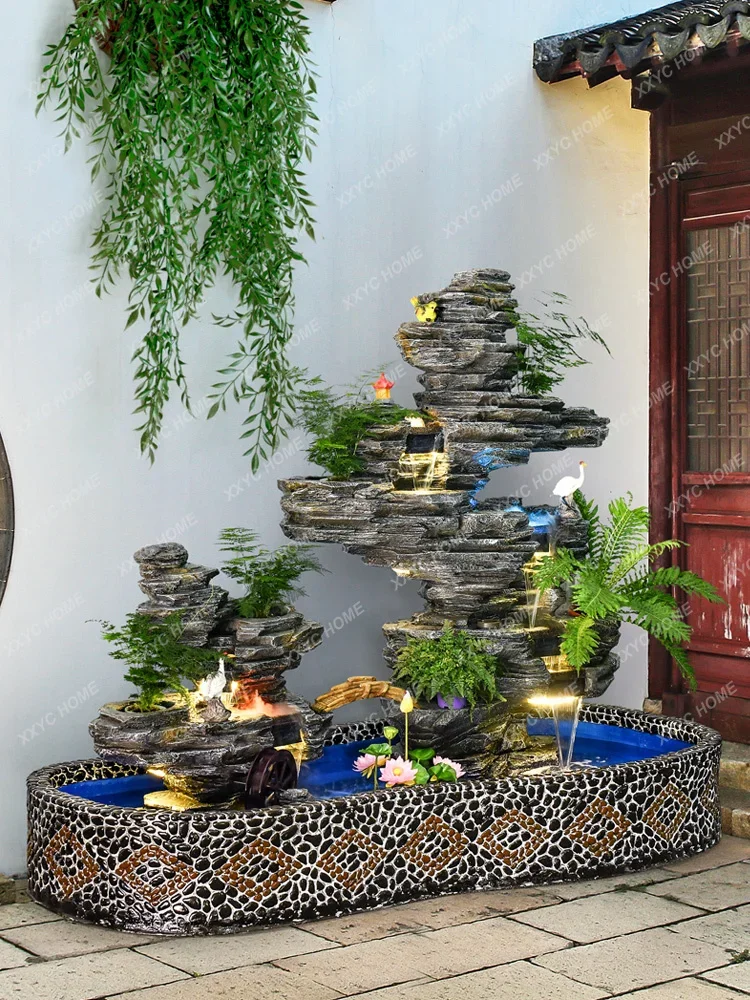 

Rockery water fountain ornament villa garden courtyard hotel office clubhouse balcony fish pond landscaping view