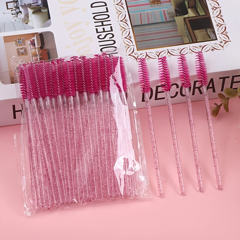 50 قطعة المتاح رمش تمديد فرش الحاجب العين لاش فرشاة Spoolies عصي الماسكارا مع حاوية أدوات ماكياج الجمال #1