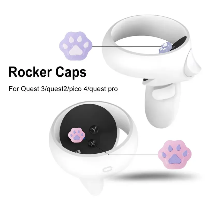 4PCS Protezione Joystick per Meta Quest 2/3/3S Pico4 Controller Grip Cover Cap Silicone Rocker Sleeve per Meta Quest 2/3/3S Pico4