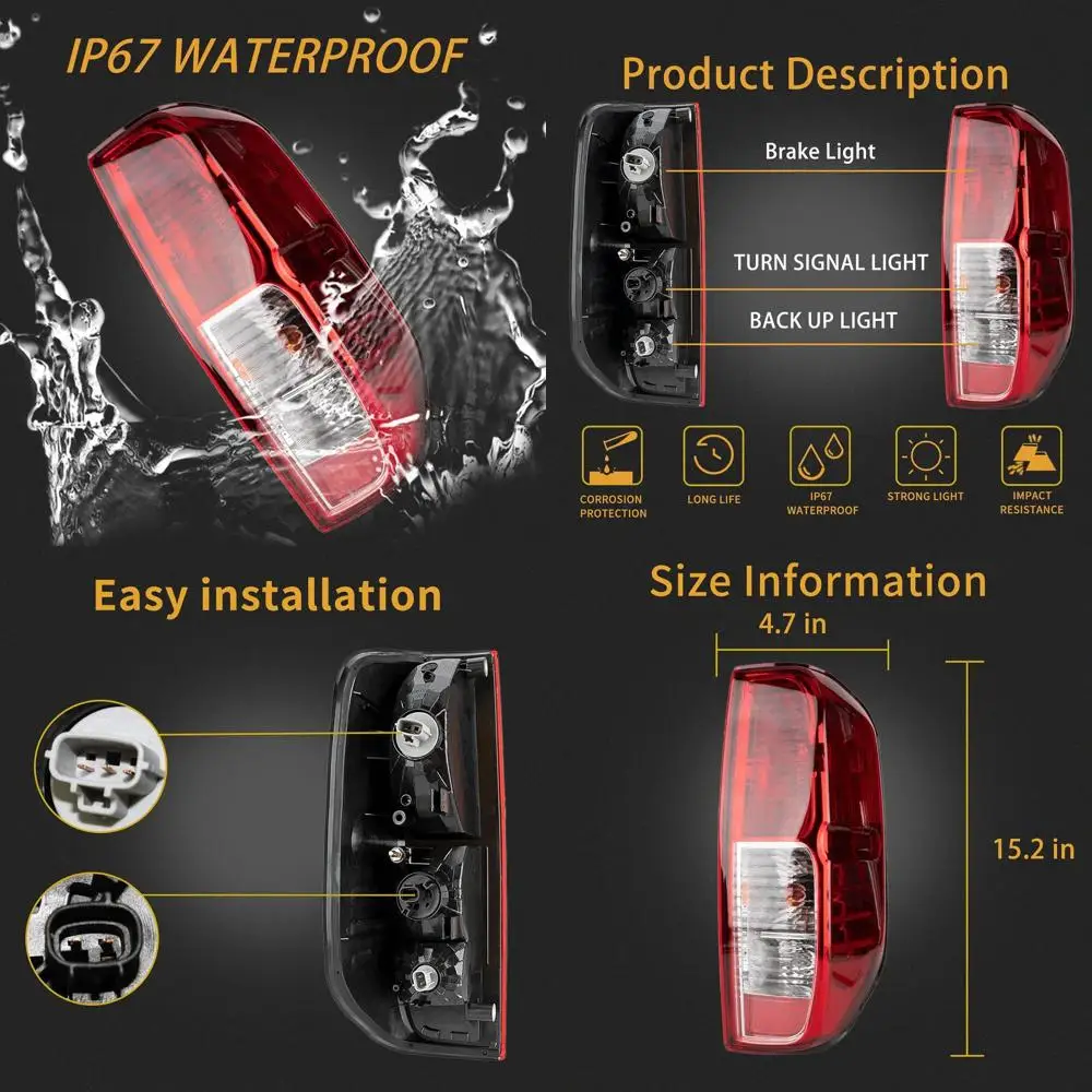 

2005-2021 Nissan Frontier и Suzuki Equator правый пассажирский задний стоп-сигнал в сборе с лампочкой и жгутом проводов