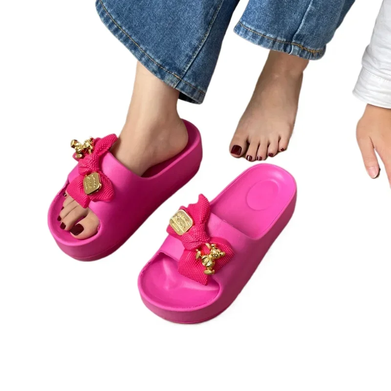 Women Chunky Platform Sandals Casual Anti-slip Slides Summer Wedge Slippers Woman Fashion EVA Outdoor Beach Slippers Flip Flops