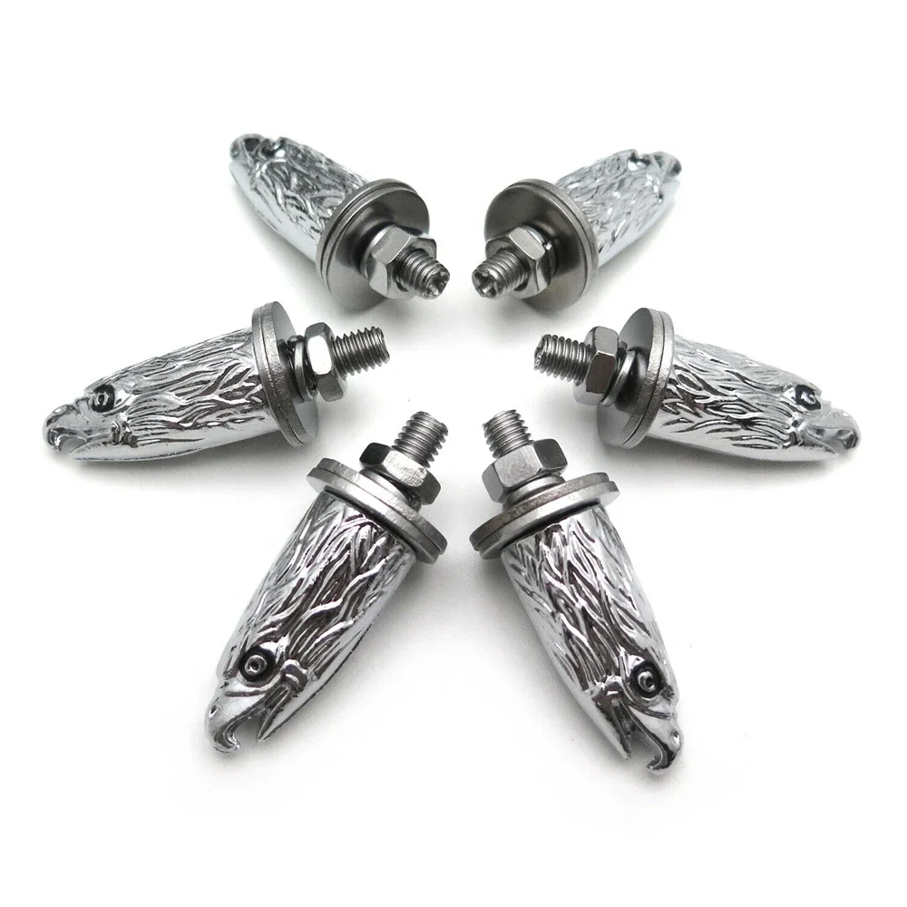 Tornillos de cabeza de águila o calavera para placa de matrícula, marco de etiqueta, parabrisas, embellecedor, piezas y dispositivos de motocicleta, 2/4/6 piezas