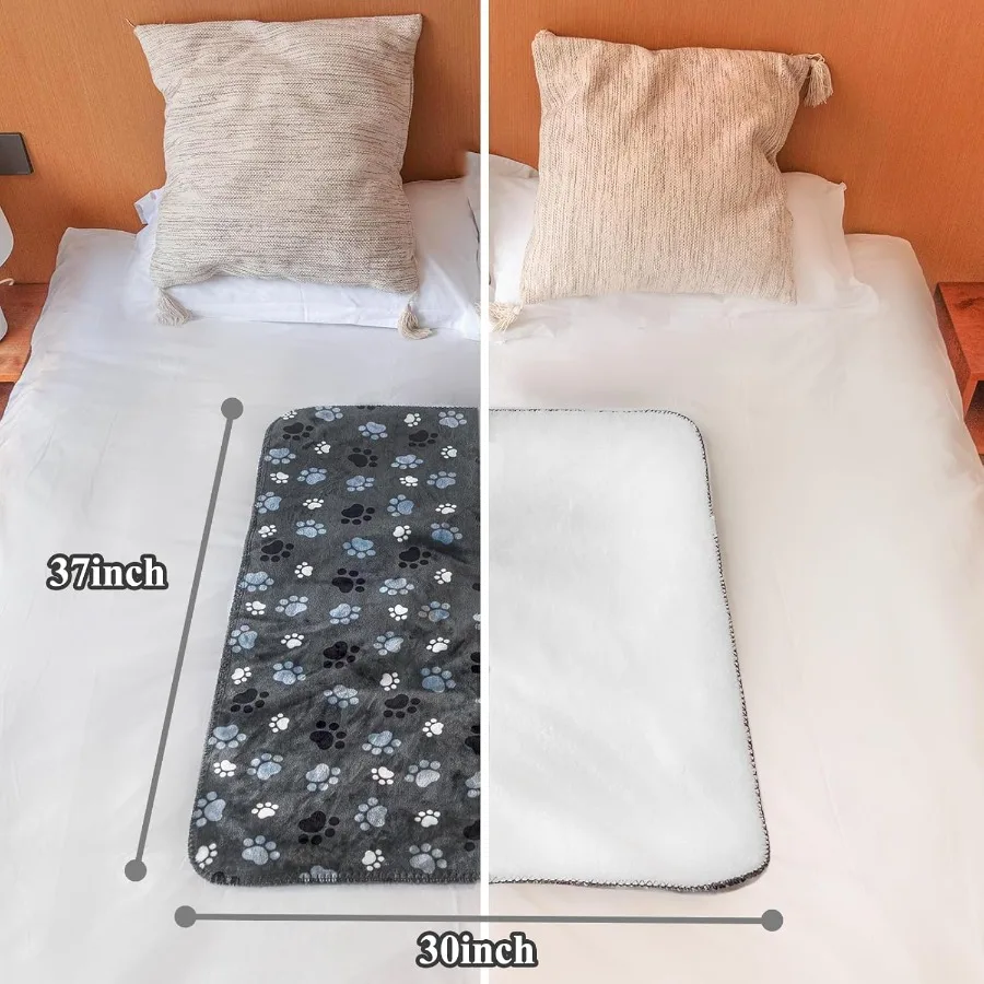 Coperta per cani impermeabile con stampa di motivi, super morbida, calda e soffice, per divano, per auto, protezione per letto, a prova di urina, lavabile, per esterni