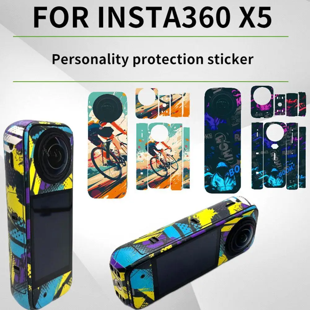 

New Camera Protection Scratch-Proof Cover PVC Colorful Sticker For Insta360 X5 Removable Skin Accessories