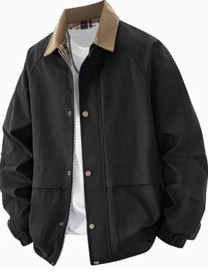 

plus Size Detroit Retro Workwear Jaet Men's Trendy Fat Clothes Large Size M Outerwear Turn-down Collar Top Spring Faion