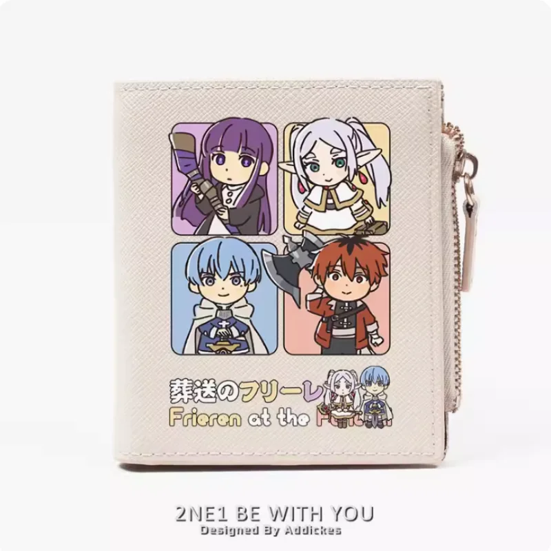 Anime Frieren at the Funeral Fashion Wallet PU Purse Card Coin Zipper Money Bag Cosplay Gift B372