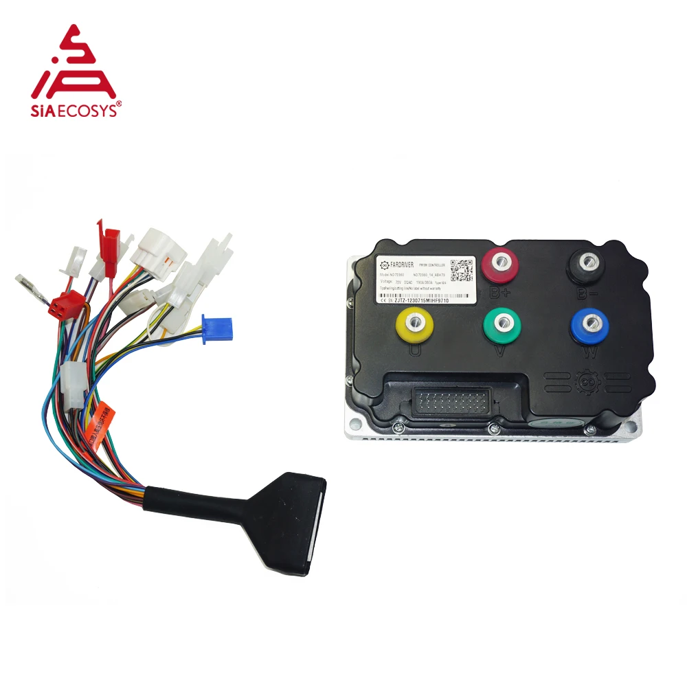 Pengontrol Fardriver pengontrol far driver ND72360 ND84360 ND96360 pengontrol ebike dengan heatsink 360A 3-4KW BLDC yang dapat diprogram