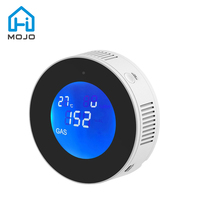 HIMOJO Tuya WiFi Smart Natural Gas Leakage Detector Fire Security Alarm Digital LCD Temperature Display Gas Sensor