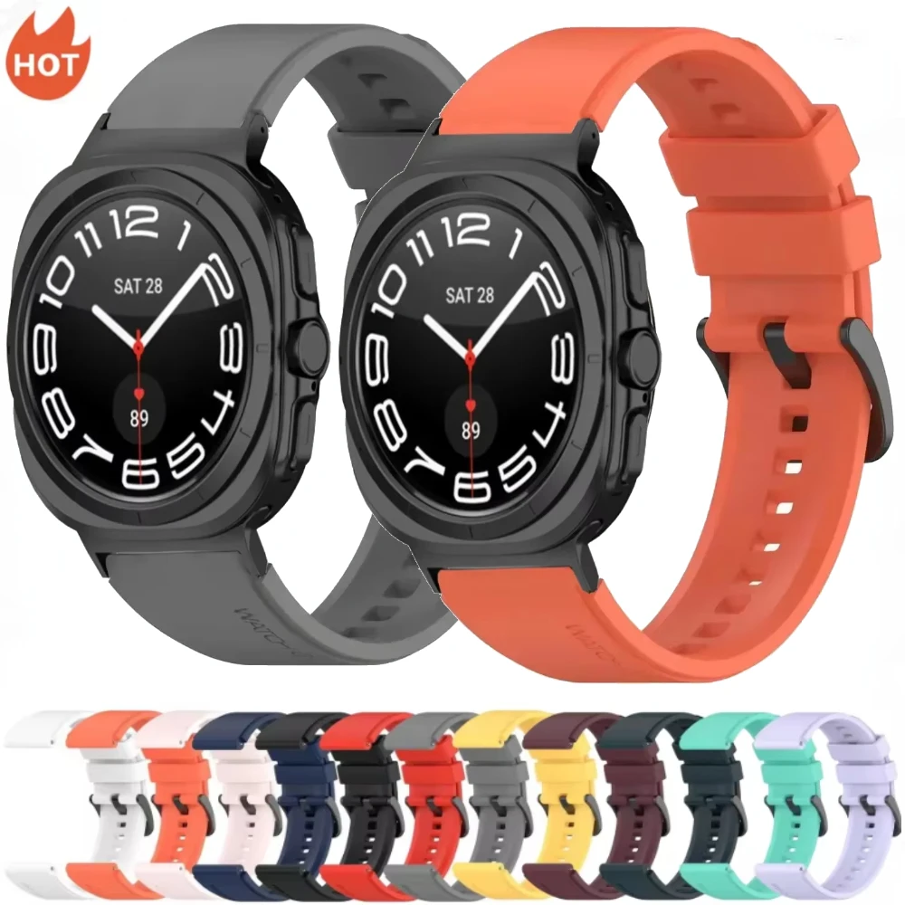 Sports Silicone Strap for Samsung Galaxy Watch Ultra 47mm Replacement Wristband for Galaxy Watch Ultra 47mm Comfortable Bracelet