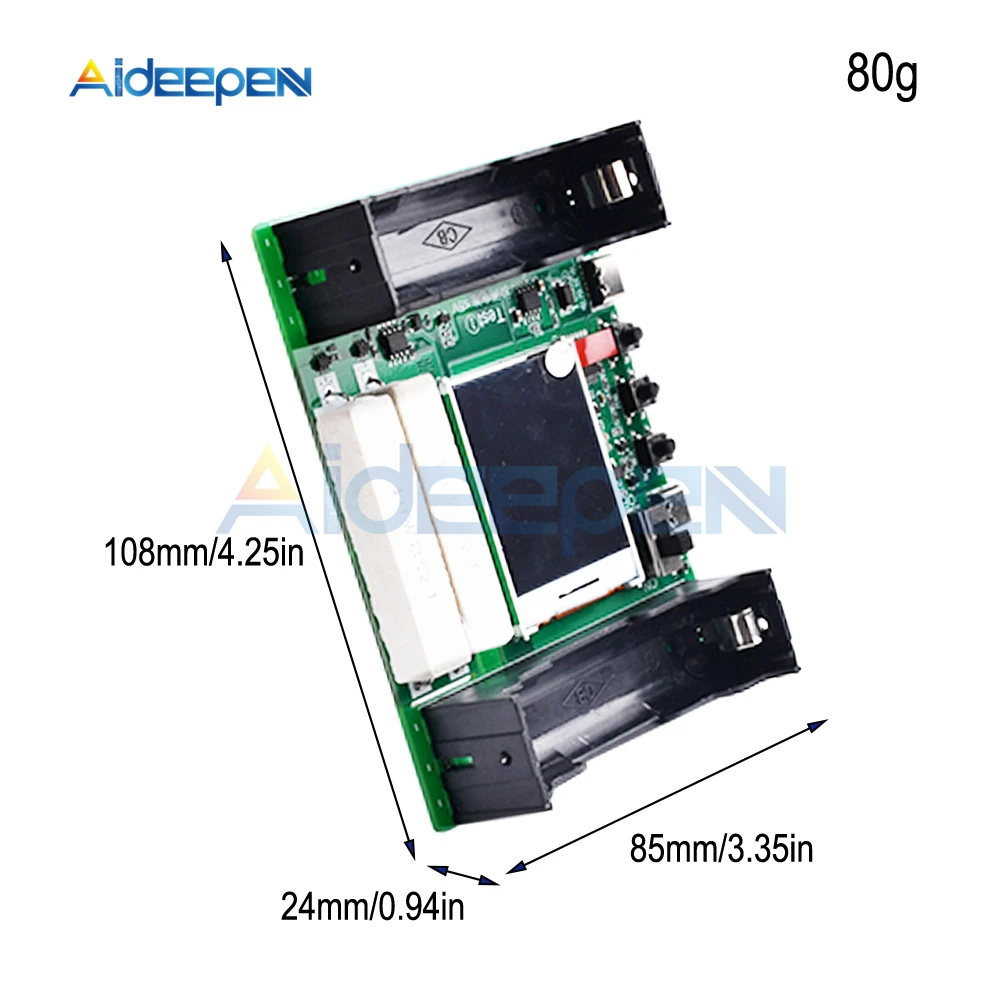 Display a LED a 4 Bit 0.56 \'\'modulo Tester di capacità della batteria al litio 18650 128 x64 display LCD test di capacità della banca di