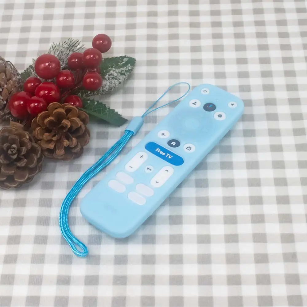 Silicone Remote Control Case Anti-scratch with Lanyard Remote Protective Cover Shockproof for Onn 4K Plus/Pro