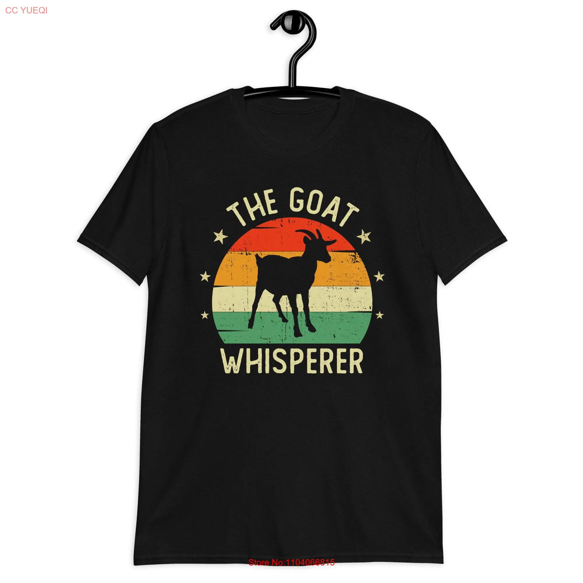 

Retro Vintage Goat Whisperer Farmer Funny Vegan t shirt long or short sleeves