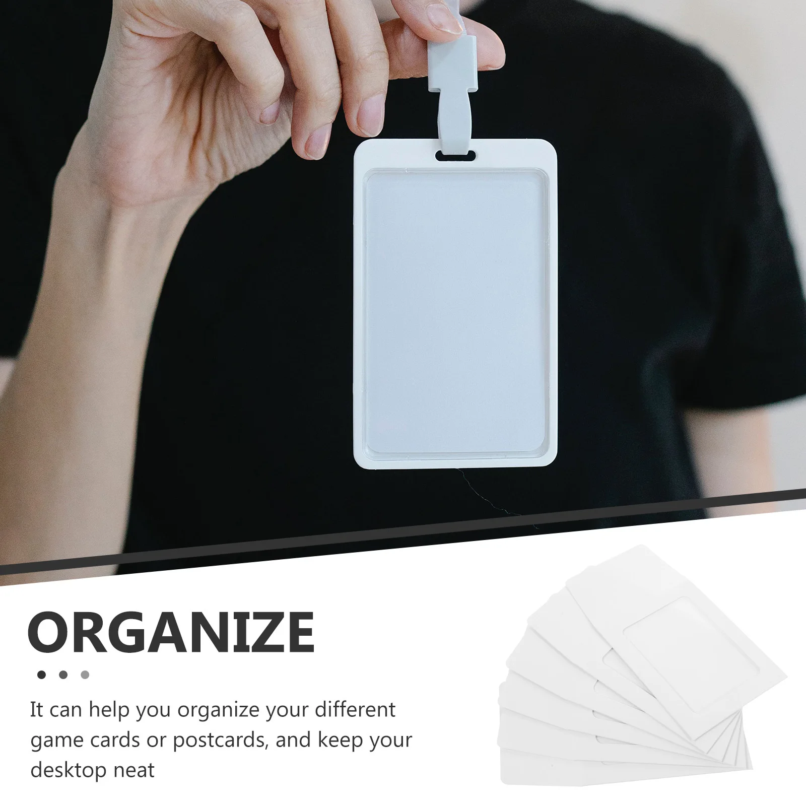 20Pcs Clear Cards Covers Portable Card Envelopes Simple Style Holders for Sports and Business Cards Card Sleeves