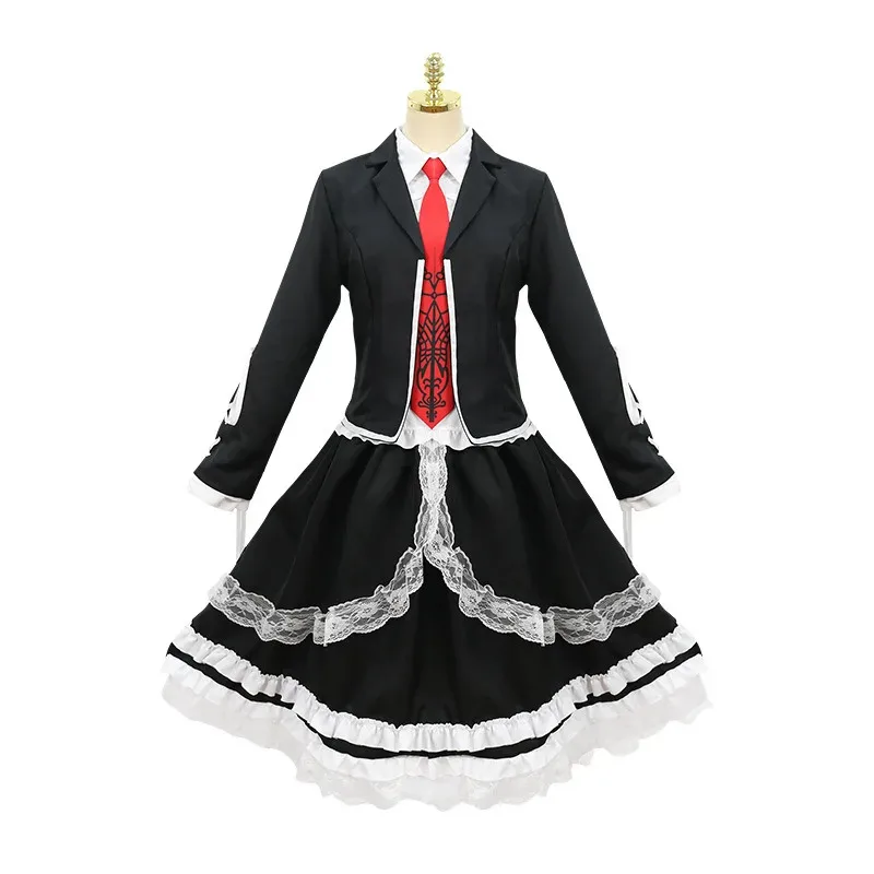 Dangaronpa Celestia Ludenberg Cosplay Dangaronpa Costume School Uniform Women's Halloween Full Set Gothic Lolita Costume Party