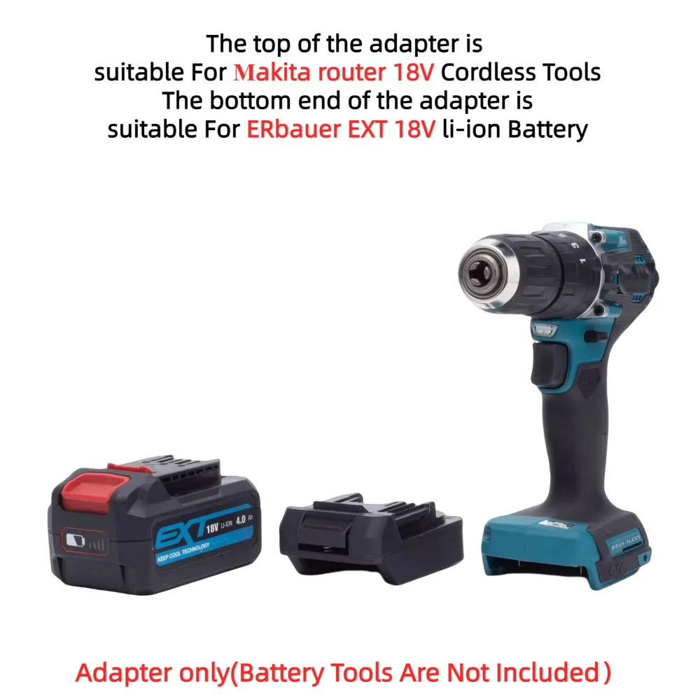 1 x Batterieadapter/Konverter für ERbauer EXT 18V Li-Ionen-Akku für Makita Router 18V BL Akku-Elektrowerkzeuge (nur Adapter) – Detail 4