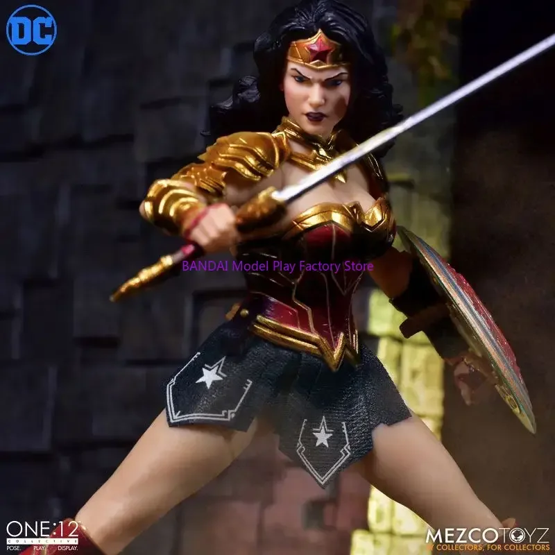 

In Stock Original Mezco ONE:12 Collective Comics Modern Wonder Woman Anime Action Collection Figures Model Toys