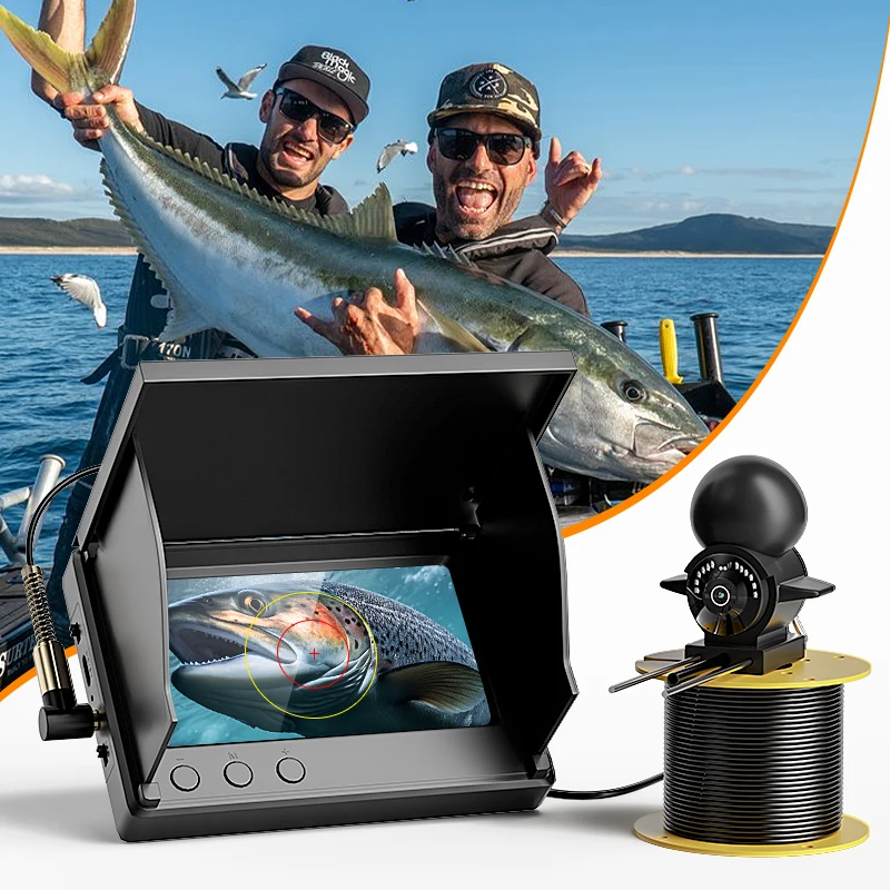 Handheld 4.3'' LCD Fish Finder 20m Portable Fish Depth Finder Water Underwater 220° Fishing Camera With Night Vision