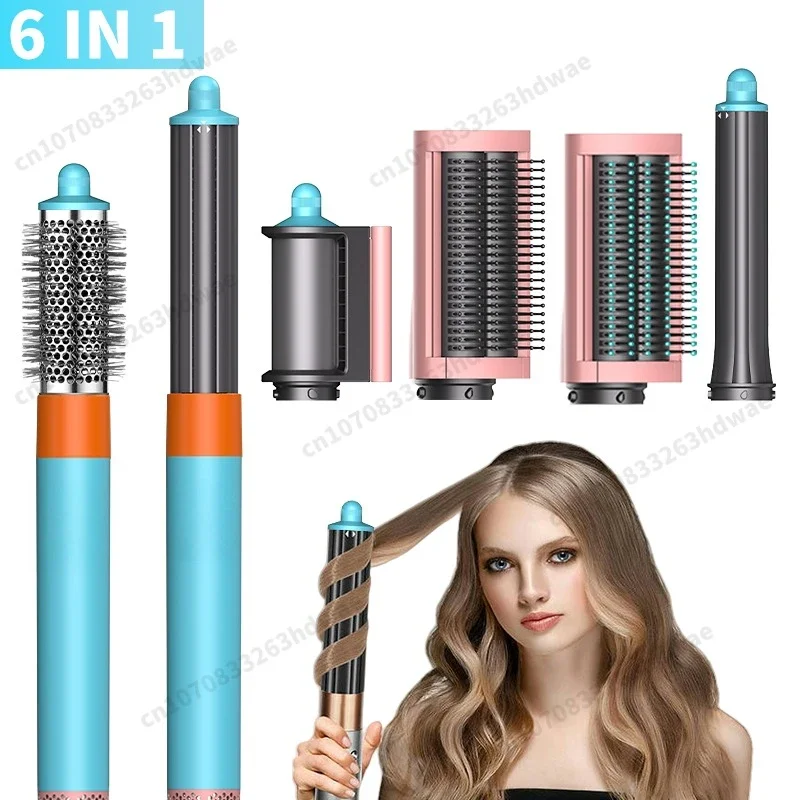 

6 IN 1 Hair Styler Set 220V Blow Dryer Brush Hot Air Styler For Auto Curling Negative Ion Hair Styling Tools Best Gift for Women