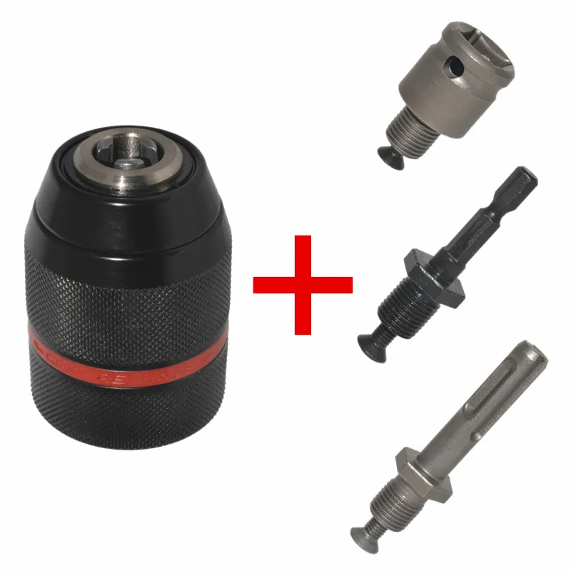 

1/2-20UNF 1.5-13mm Keyless Drill Chuck Hex Shank SDS Socket Square Self-tightening Chuck Electric Hammer Drill Conversion Chuck