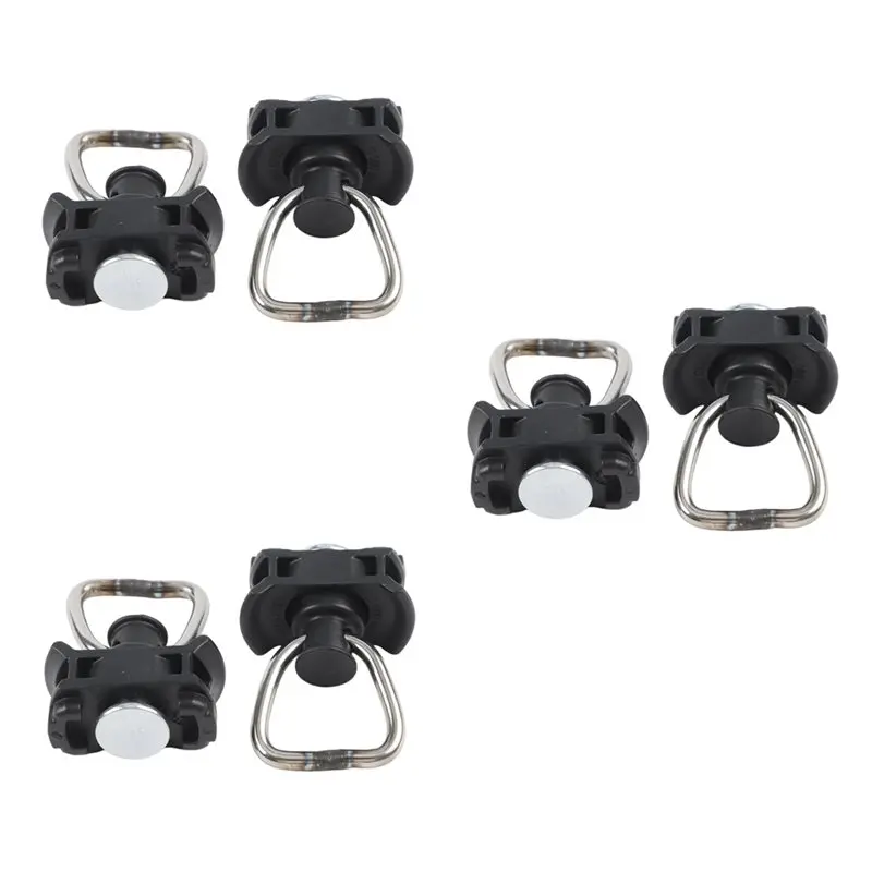 A30P-Track L Fittings 6Pcs Airline Rail Track Lock End Fitting For RV Truck Trailer Hanging Hooks