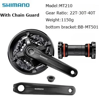 

SHIMANO FC-MT210 Bike Crankset 44-32-22T 40-30-22T 9 Speed MTB Bicycle Crankset Chain Wheel BB-MT501 Bottom Bracket