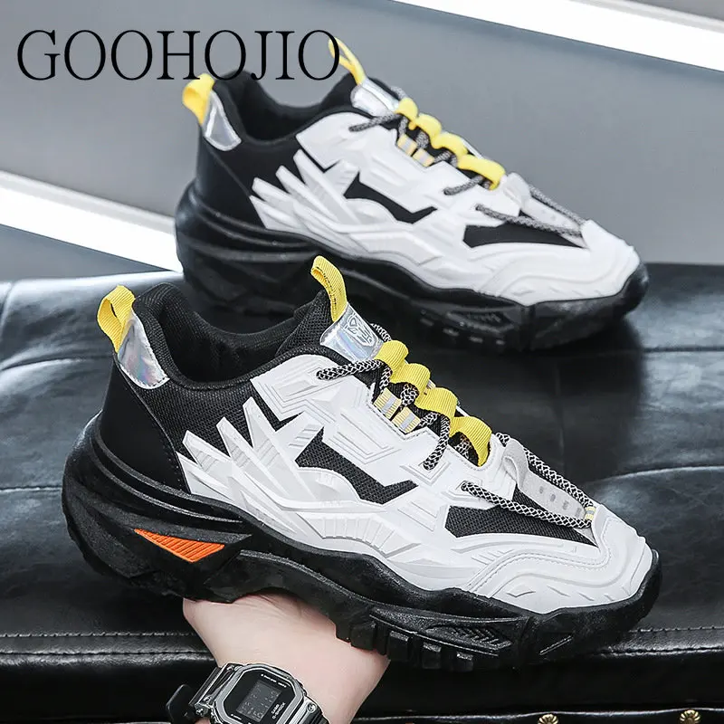 New Men Casual Shoes Male Ourdoor Jogging Trekking Sneakers Lace Up Breathable Shoes Men Comfortable Light Soft Hard-Wearing