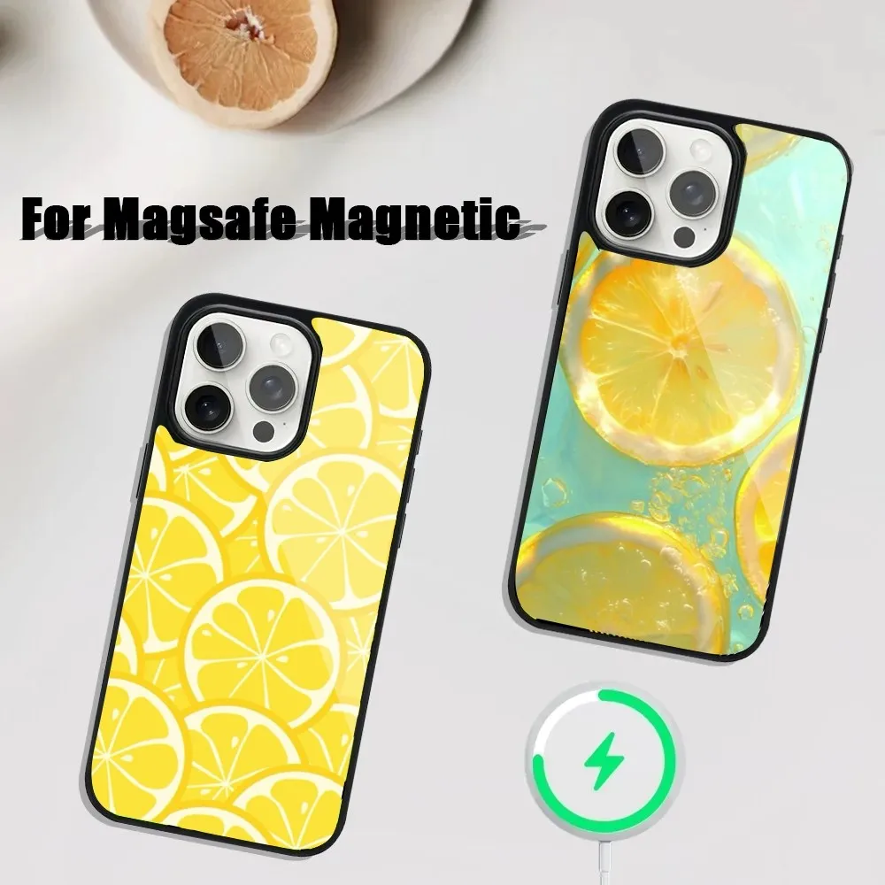 

Fruit Lemon Phone Case For iPhone 16,15,14,13,12,11,Plus,Pro,Max Mini Magsafe Magnetic Wireless Charging