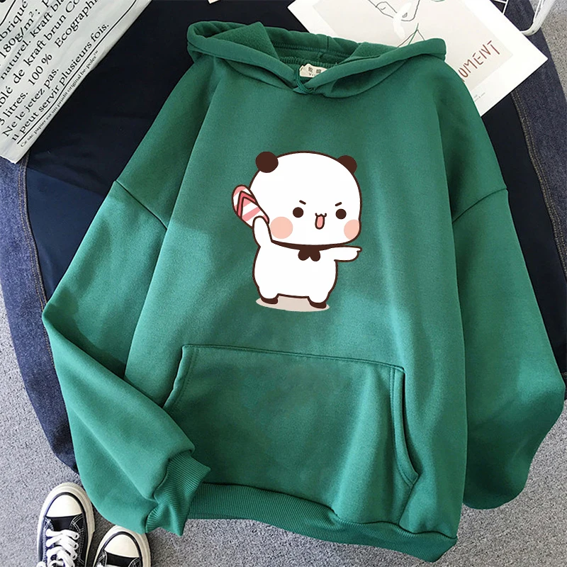 ブブとデュドゥプリントの女性用フード付きスウェットシャツ,カワイイスウェットシャツ,原宿トップス,ユニセックス服,90年代,y2k