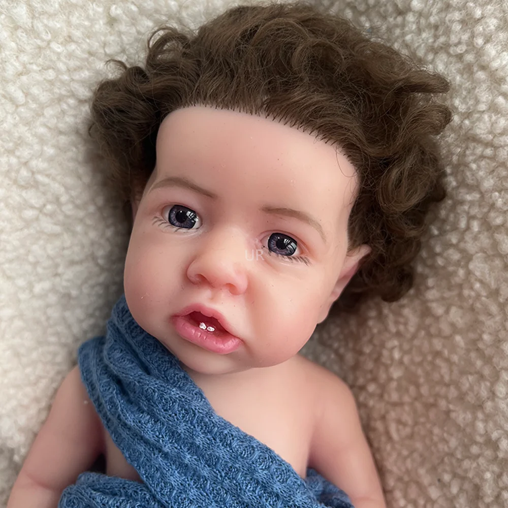 13Inch Waterdichte Siliconen Reborn Baby Meisje Geïmplanteerd Haar Zachte Handgemaakte Levensechte 3D Huid Pop Voor Kinderen Verjaardagscadeau speelgoed