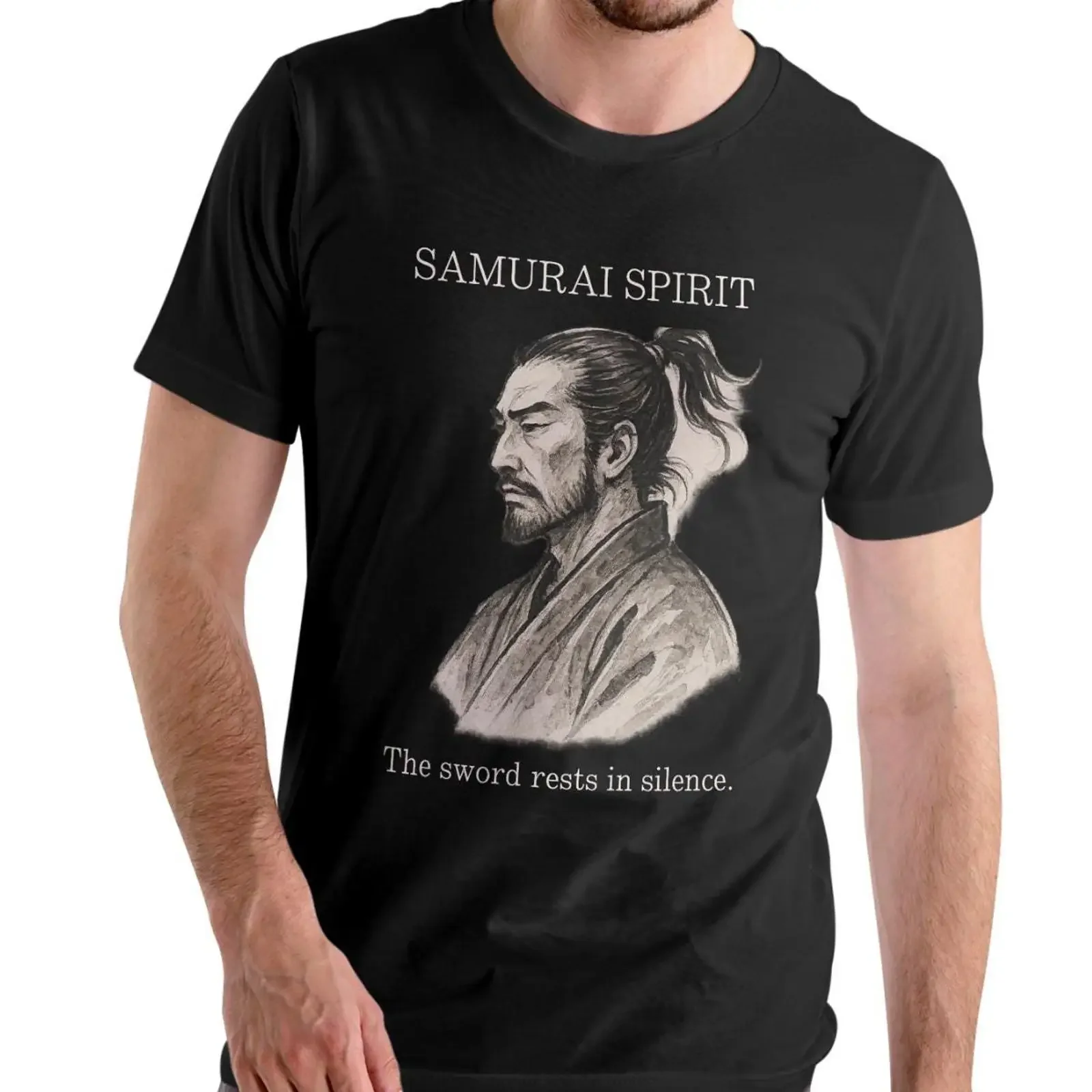 Japanese Samurai T Shirt Bushido Spirit Sumi e Art vintage Washed Comfortable Top For Everyday Wear Breathable Versatile