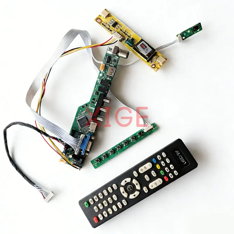 

For CLAA150XP01F CLAA150XP01 CLAA150XG09 CLAA150XP01Q Controller Board Kit 2-CCFL 1024x768 LVDS 20-Pins HDMI+VGA+AV+USB 1024*768