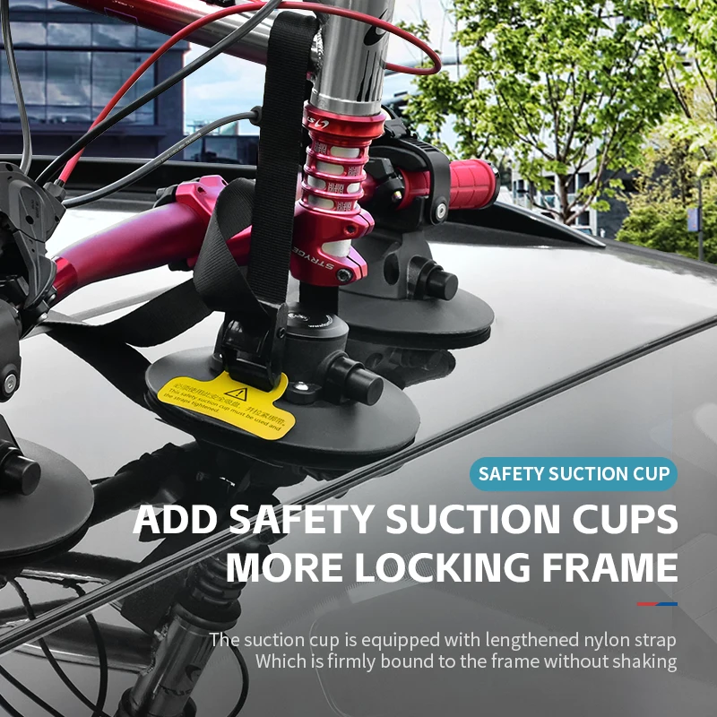 FOVNO Bike Rack for Car Manual Handstand Suction Roof Top Bike Carrier MTB Road Car Carry Bicycle Racks Cycling Toolss