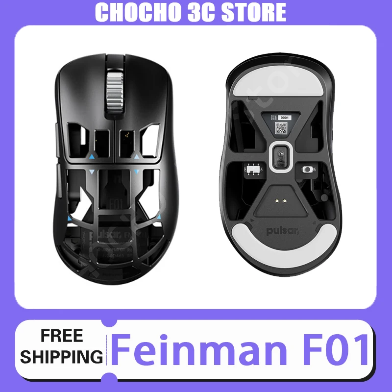Pulsar feinman f01 gamer mouse sem fio suporte 8khz paw3395 personalizado f01 liga de magnésio leve csgo esort fps gamer ratos