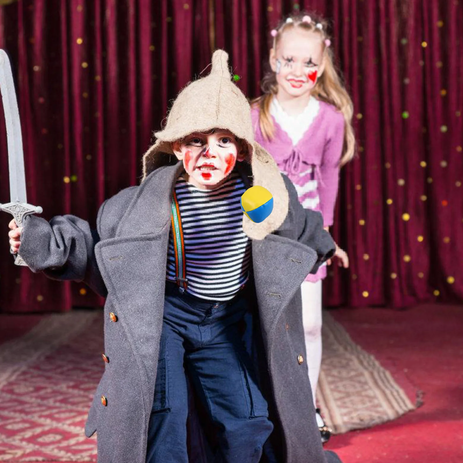 3-teiliges, handgreiftes Ball auf der Bühne, Hüpfbälle, Spielzeug, Jonglieren, Anfänger für Intelligenz, Kinder, Kinder