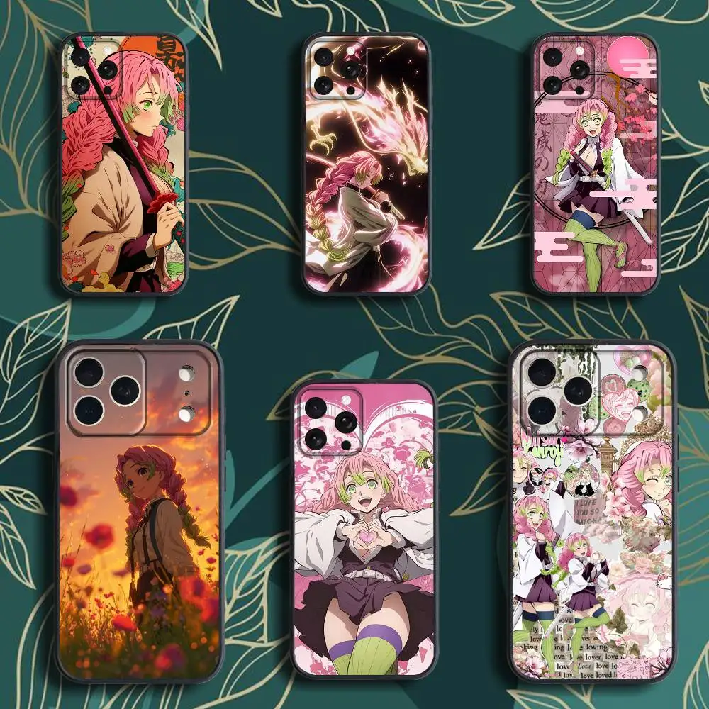 

Anime M-Mitsuri K-Kanroji Phone Case For iPhone 17,16,15,14,13,12,Pro,Max,Plus,E,SE4,Air,Mini Black Soft Box