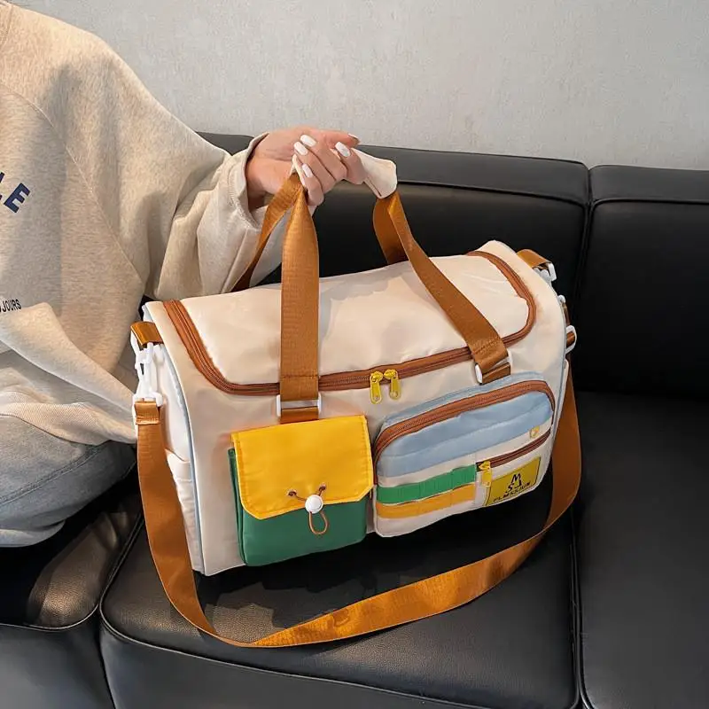 

Водонепроницаемая дорожная сумка большой емкости, ручная спортивная сумка, сумка для сухого и влажного разделения, сумка из полиэстера Lage с ручкой для путешествий