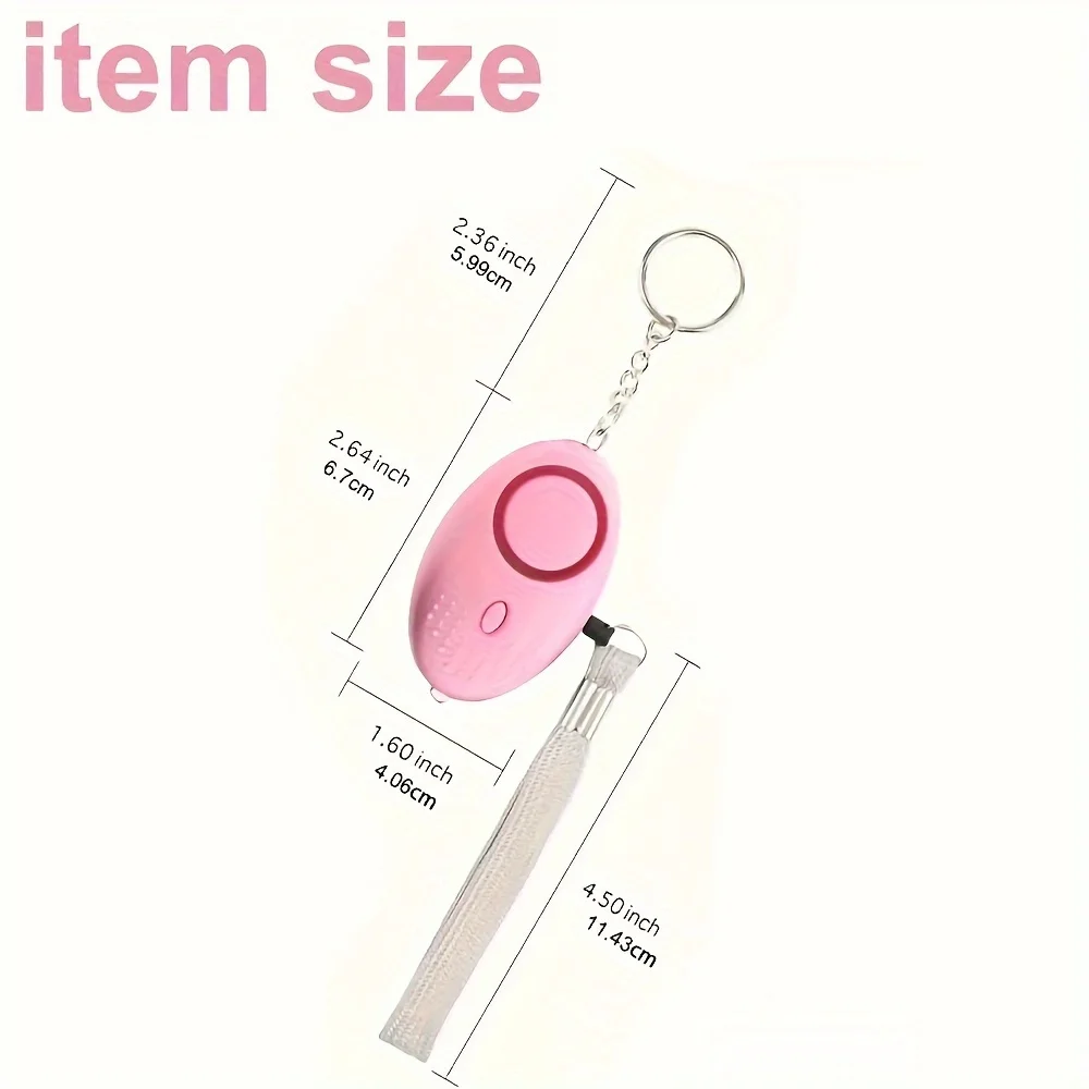 130dB Personal Safety Alarm with LED Light, Keychain for Emergency, Suitable for Women, Girls, Men, and Elderly