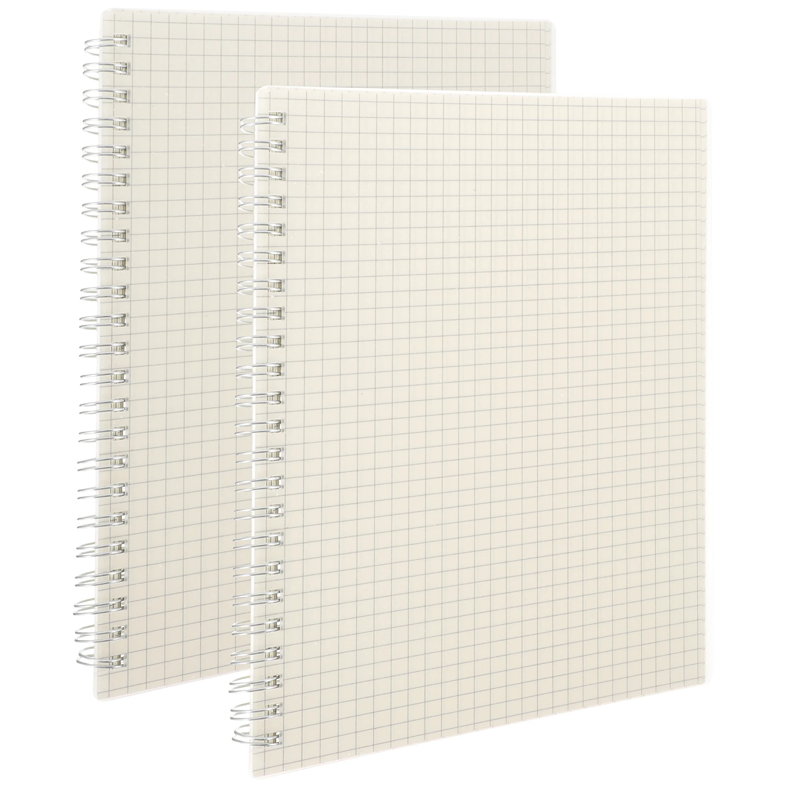 

2pcs Grid A5 Spiral Notebook Graph Paper Pad for Math School Work Essay Paper Math Notepad Thick Pages