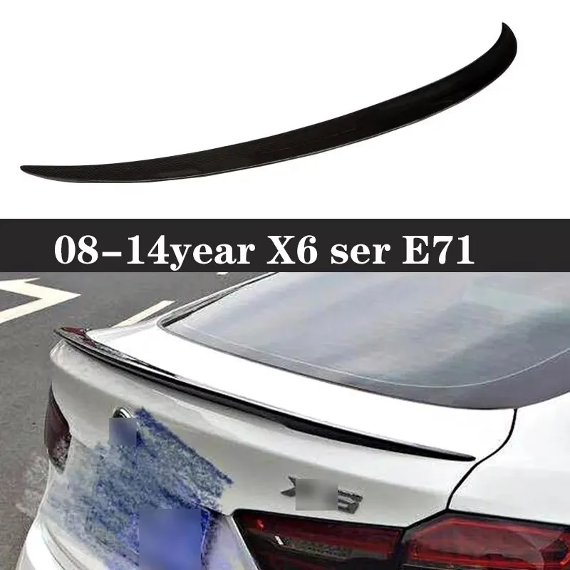 For BMW X6 Series  E71 F16 2007+ Carbon Fiber Spoiler Shunt Rear Tail fins Car Wing Retrofit the rear wing  Car Accessories