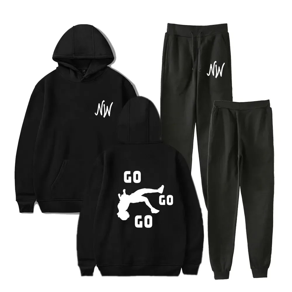 

Nidal Wonder Go Go Go Hoodie Jogger Pants Fashion Two Piece Set Women Men Sweatsuits