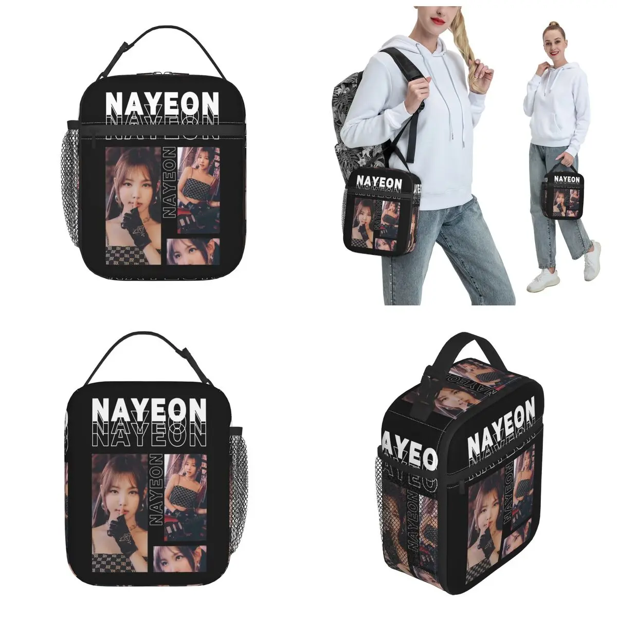 Im nayeon-等温ランチバッグ,屋外食品保存,ポータブルクーラー,サーマルボックス,2回の付属品