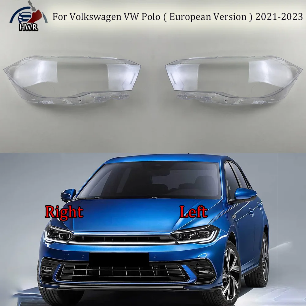 

For Volkswagen VW Polo ( European Version ) 2021 2022 2023 Headlamp Cover Lens Transparent Lampshade Headlight Shell Plexiglass