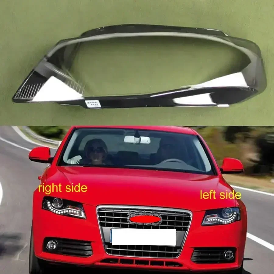 For Audi A4 A4L B8 2009 2010 2011 2012 Car Accessories Transparent Headlight Cover Lampshade Lens Headlamp Shell Plexiglass