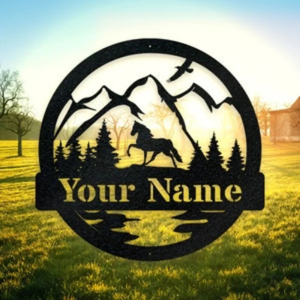 Metal Horse Sign NEW TN Walker Outdoor Metal Sign for Great Outdoors Decor with Unique Design Rustic Charm and Durable Artwork