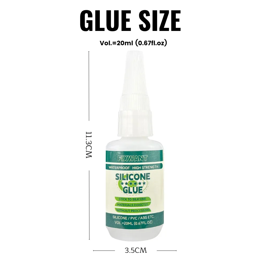 High-Quality Silicone Glue - Ideal for TPR/TPU/PVC/ABS/Latex Leather and Wood Bonding, 20ML Super Adhesive