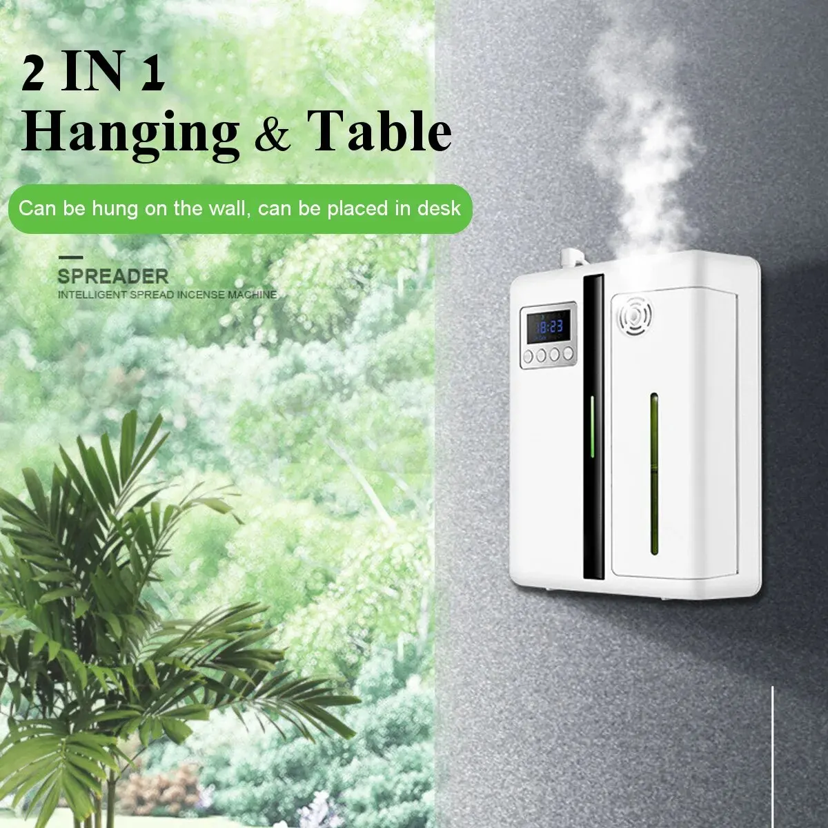 160ml Waterless Scent Diffuser Bluetooth Wall-Mounted Fragrance Machine Smart Scent Diffuser for Home